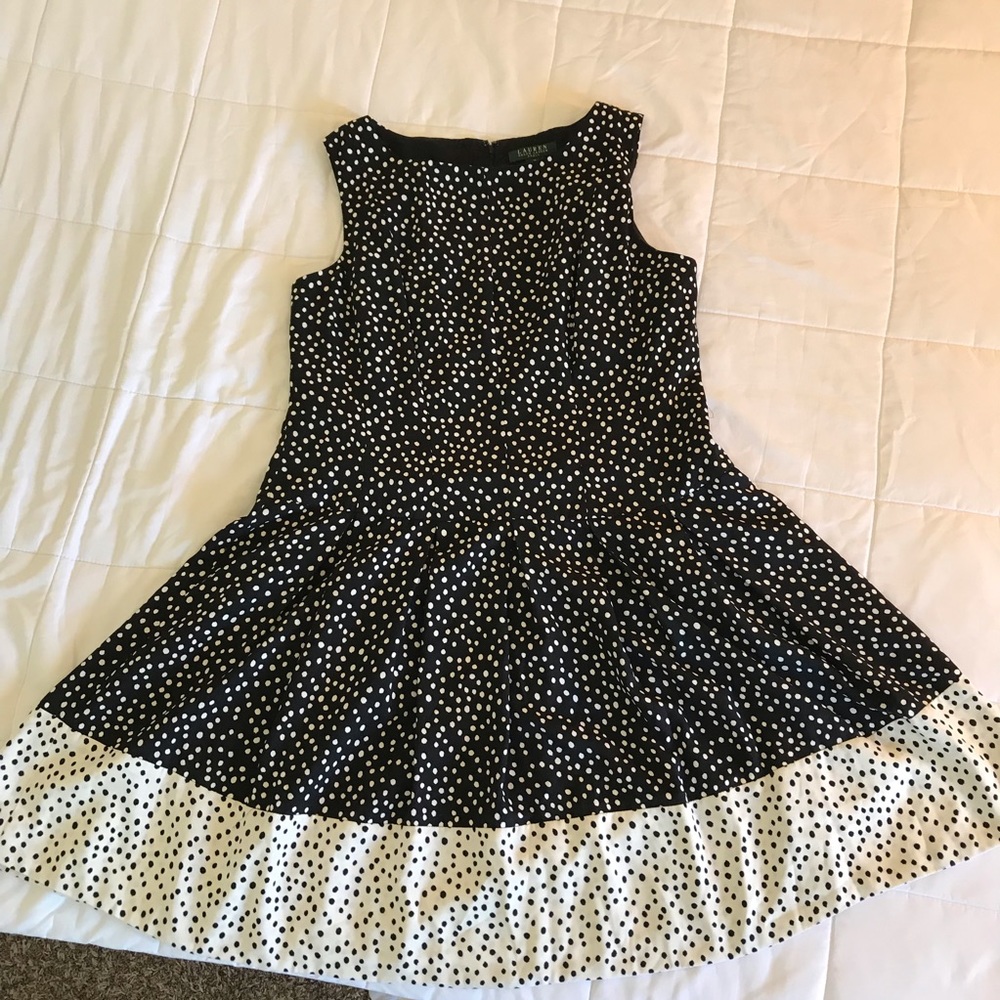 black and white dress